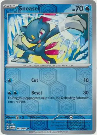 013/064 Sneasel Reverse Holo Shrouded Fable Pokémon Card