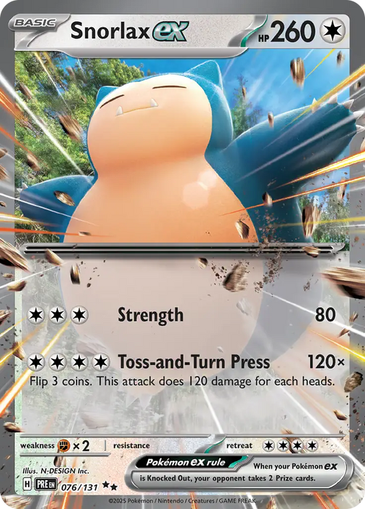 076/131 Snorlax ex Prismatic Evolutions Pokémon Card