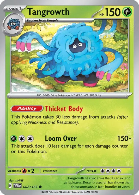 002/167 Tangrowth Twilight Masquerade Pokémon Card