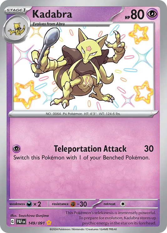 149/091 Kadabra Paldean Fates Pokémon Card