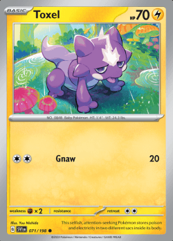 071/198 Toxel Scarlet & Violet Base Set Pokémon Card