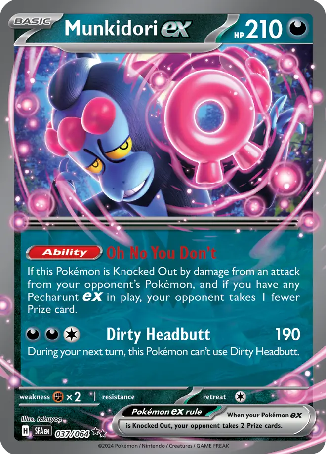 037/064 Munkidori ex Shrouded Fable Pokémon Card