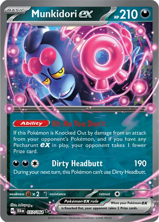 037/064 Munkidori ex Shrouded Fable Pokémon Card