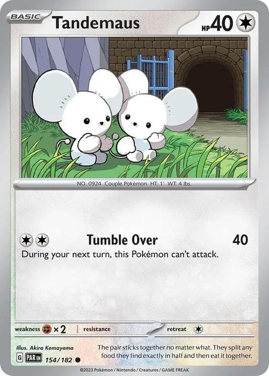 154/182 Tandemaus Paradox Rift Pokémon Card