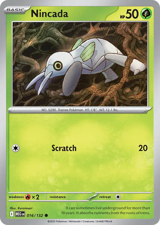 016/132 Nincada Mega Evolution Pokémon Card