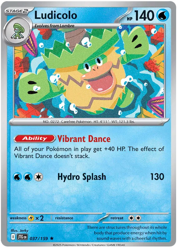 037/159 Ludicolo Journey Together Pokémon Card