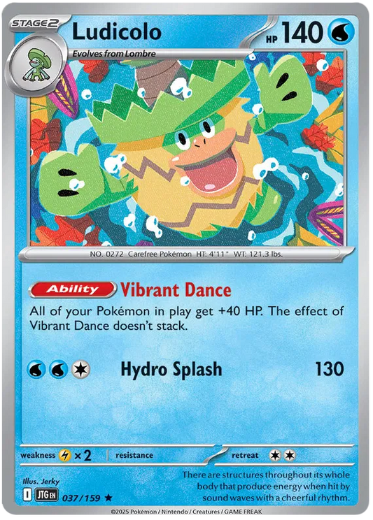 037/159 Ludicolo Journey Together Pokémon Card