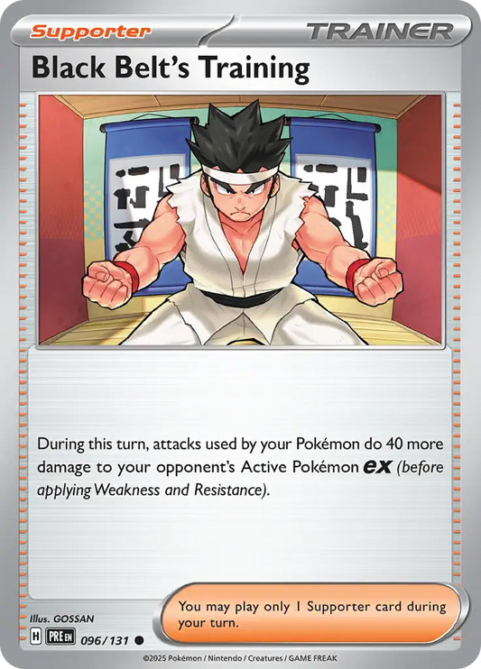 096/131 Black Belt's Training Prismatic Evolutions Pokémon Card