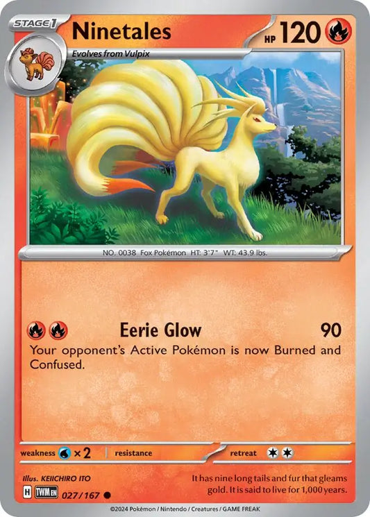 027/167 Ninetales Twilight Masquerade Pokémon Card