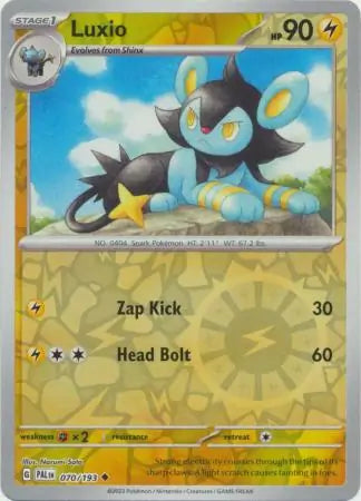 070/193 Luxio Reverse Holo Paldea Evolved Pokémon Card