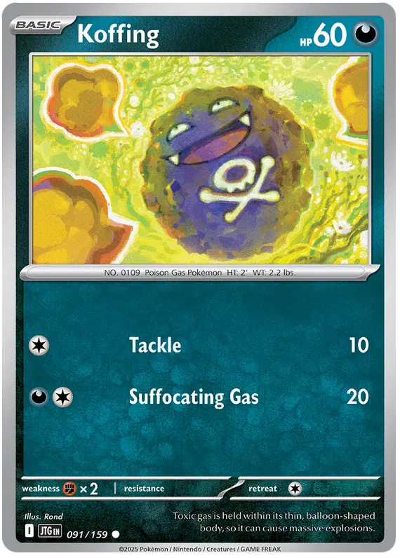091/159 Koffing Journey Together Pokémon Card