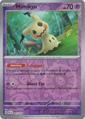 097/193 Mimikyu Reverse Holo Paldea Evolved Pokémon Card