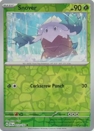 010/193 Snover Reverse Holo Paldea Evolved Pokémon Card