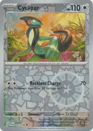 163/198 Cyclizar Reverse Holo Scarlet & Violet Base Set Pokémon Card