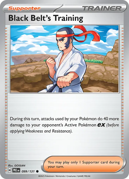 099/131 Black Belt's Training Prismatic Evolutions Pokémon Card