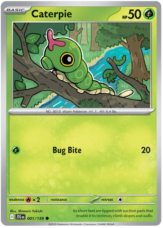 001/159 Caterpie Journey Together Pokémon Card