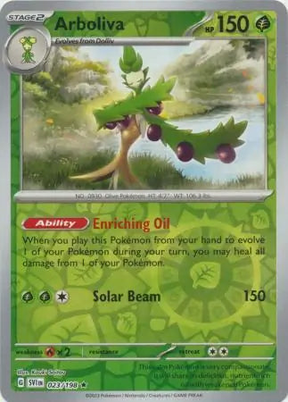 023/198 Arboliva Reverse Holo Scarlet & Violet Base Set Pokémon Card