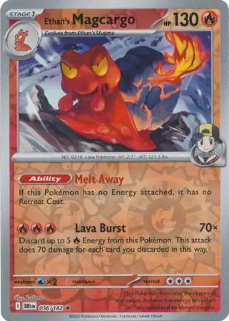 036/182 Ethan's Magcargo Reverse Holo Destined Rivals Pokémon Card