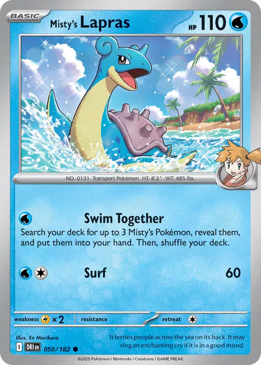 050/182 Misty's Lapras Destined Rivals Pokémon Card