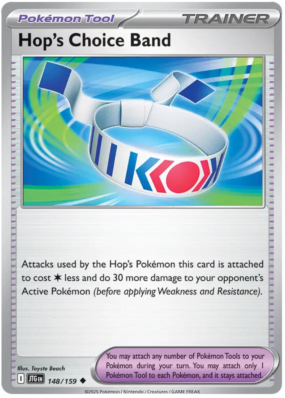 148/159 Hop's Choice Band Journey Together Pokémon Card