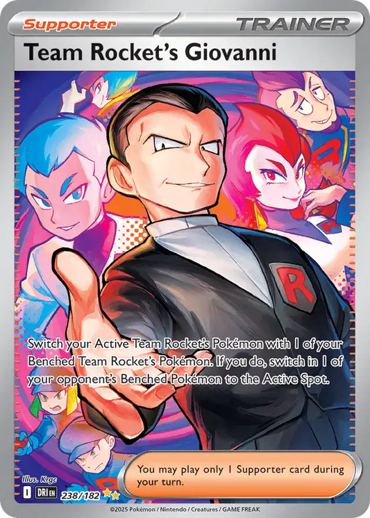 238/182 Team Rocket's Giovanni Destined Rivals Pokémon Card