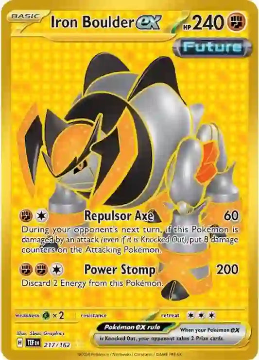 217/162 Iron Boulder ex Scarlet & Violet Temporal Forces Pokémon Card