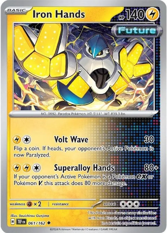 061/162 Iron Hands Scarlet & Violet Temporal Forces Pokémon Card