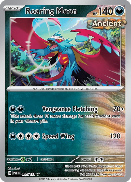 065/131 Roaring Moon Prismatic Evolutions Pokémon Card