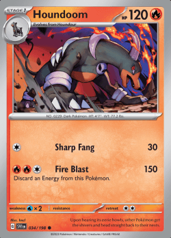 034/198 Houndoom Scarlet & Violet Base Set Pokémon Card