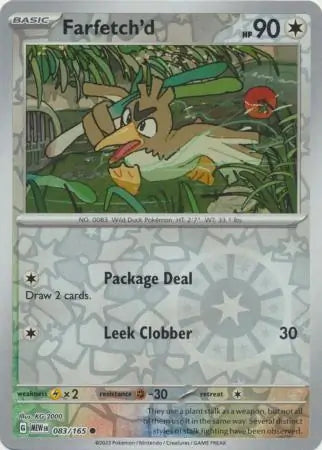 083/165 Farfetch'd Reverse Holo 151 Pokémon Card