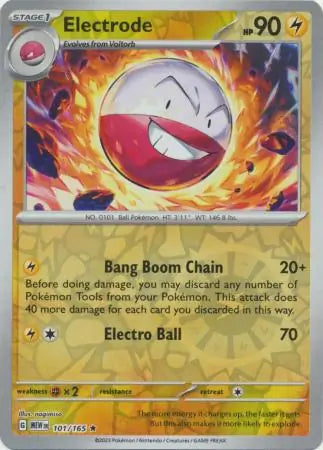 101/165 Electrode Reverse Holo 151 Pokémon Card