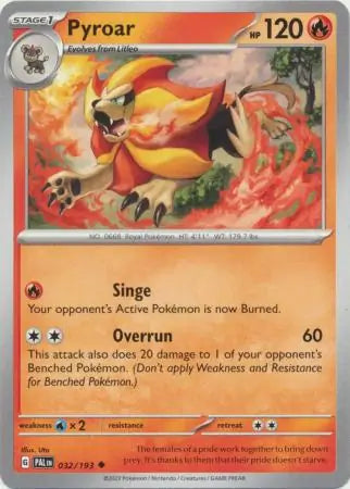 032/193 Pyroar Paldea Evolved Pokémon Card