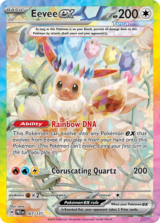 167/131 Eevee ex Prismatic Evolutions Pokémon Card