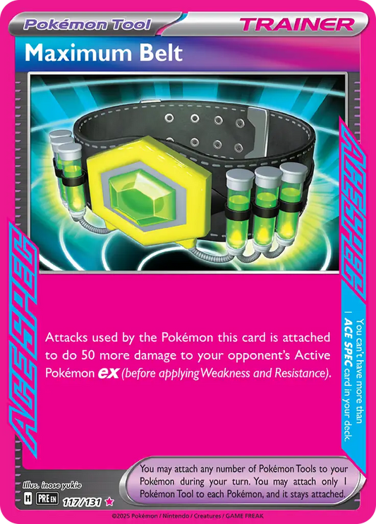117/131 Maximum Belt Prismatic Evolutions Pokémon Card