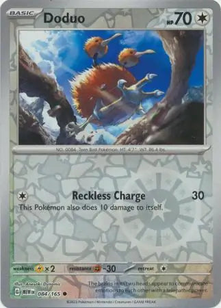 084/165 Doduo Reverse Holo 151 Pokémon Card