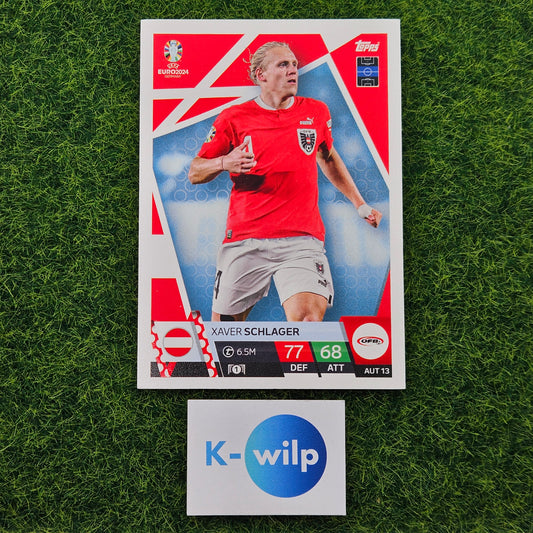 #030 AUT 13 Xaver Schlager (Austria) Euro 2024 UEFA Germany Topps Match Attax Trading Card