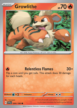 030/198 Growlithe Scarlet & Violet Base Set Pokémon Card
