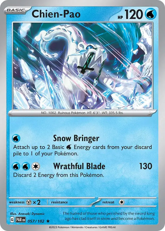 057/182 Chien-Pao Paradox Rift Pokémon Card