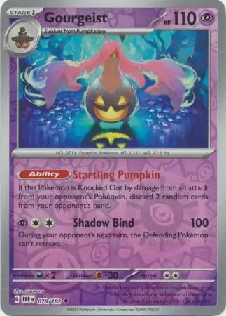 078/182 Gourgeist Reverse Holo Paradox Rift Pokémon Card