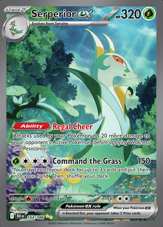 164/086 Serperior ex Special Illustration Rare Black Bolt Pokémon Card