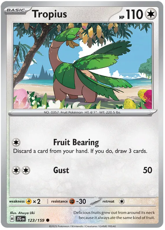 123/159 Tropius Journey Together Pokémon Card