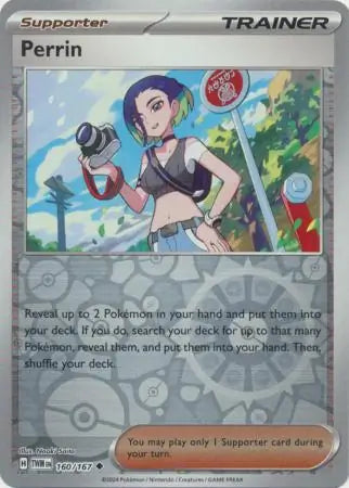 160/167 Perrin Reverse Holo Twilight Masquerade Pokémon Card