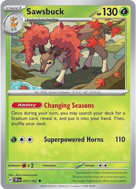 017/162 Sawsbuck Scarlet & Violet Temporal Forces Pokémon Card