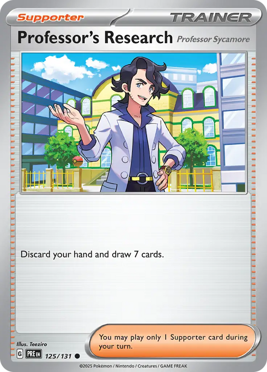 125/131 Professor's Research Sycamore Prismatic Evolutions Pokémon Card