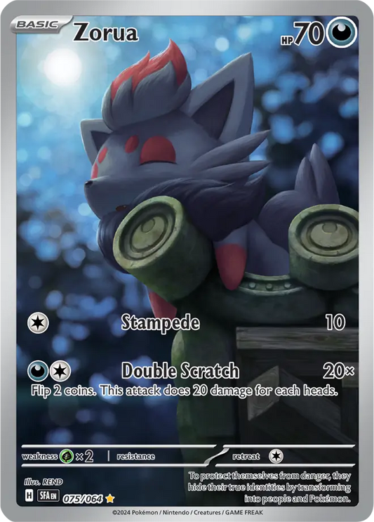 075/064 Zorua Shrouded Fable Pokémon Card
