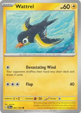 081/193 Wattrel Paldea Evolved Pokémon Card