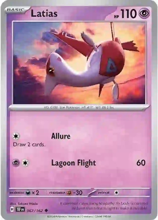 067/162 Latias Scarlet & Violet Temporal Forces Pokémon Card