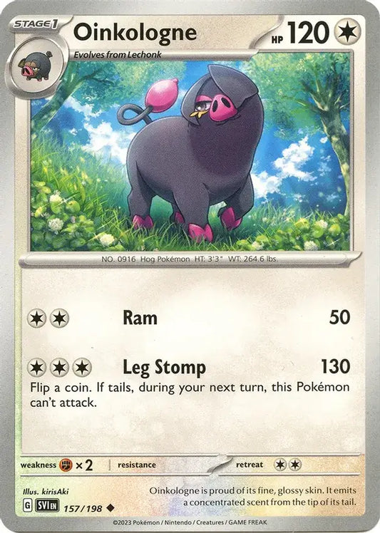 157/198 Oinkologne Scarlet & Violet Base Set Pokémon Card