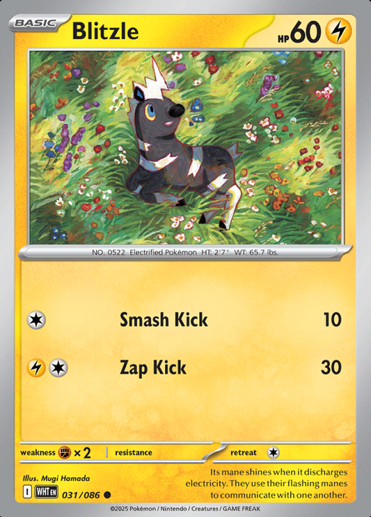 031/086 Blitzle White Flare Pokémon Card
