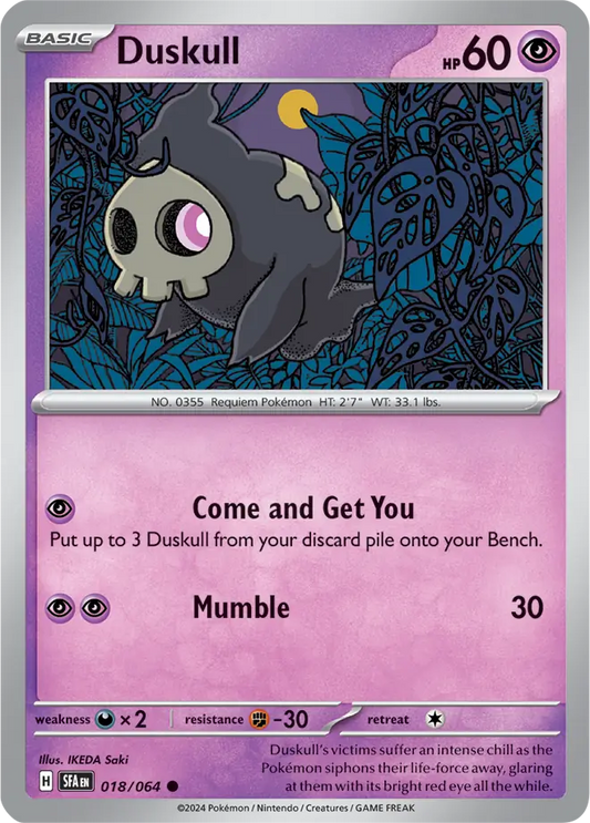 018/064 Duskull Shrouded Fable Pokémon Card